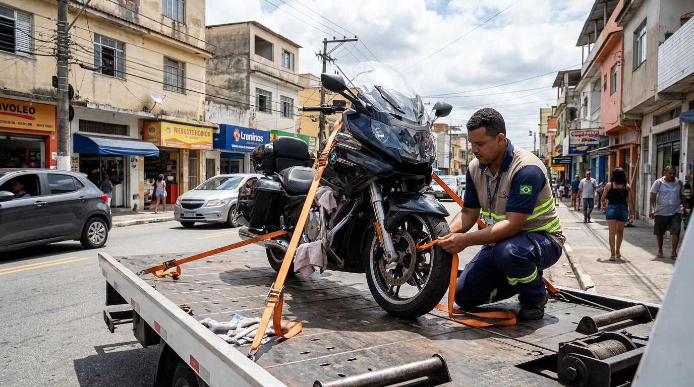 Remoção de Moto em Pane no Parque do Colégio, Suzano‑SP